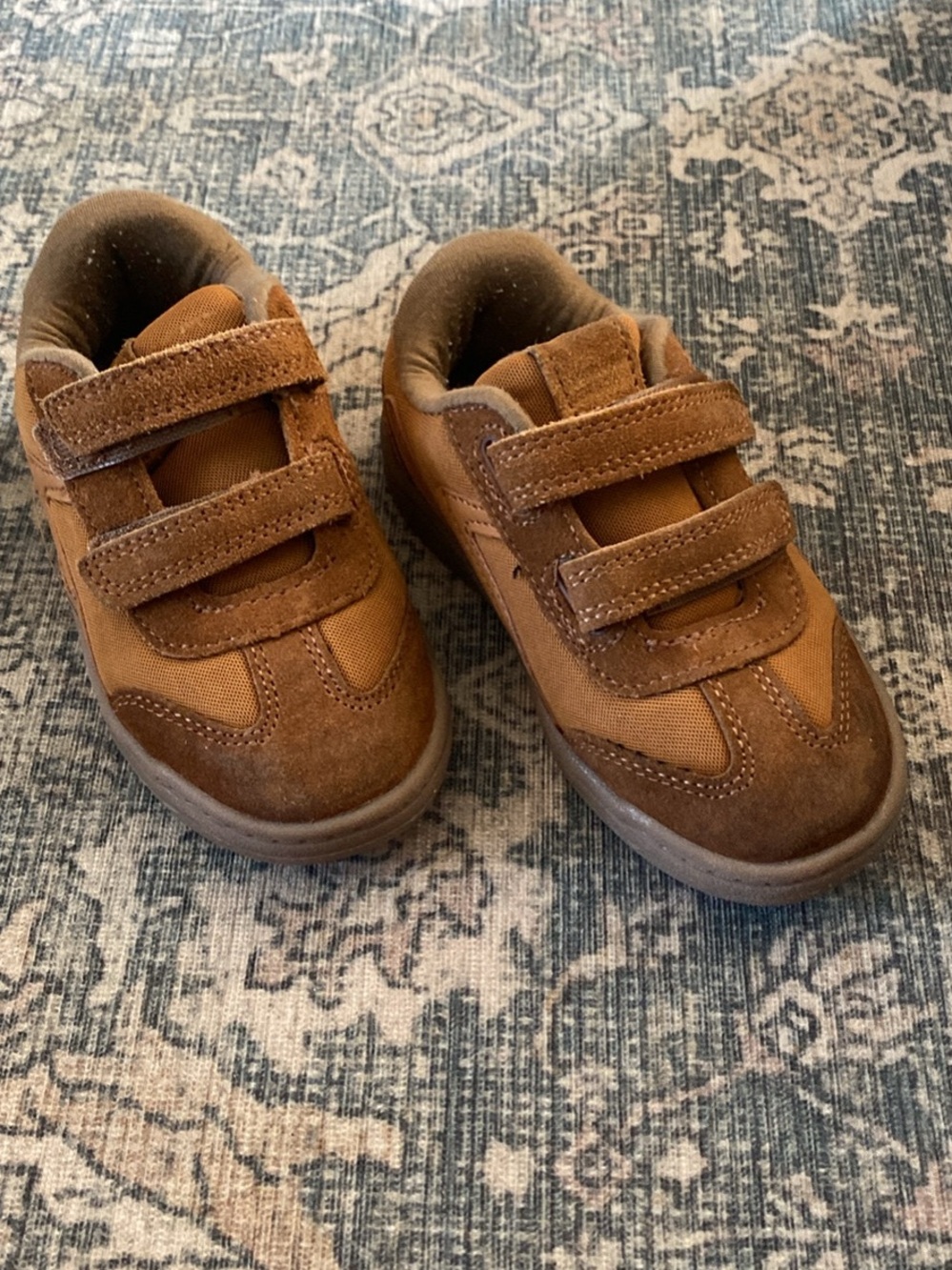 Cat & Jack Brown Hook-and-Loop Kids Sneakers